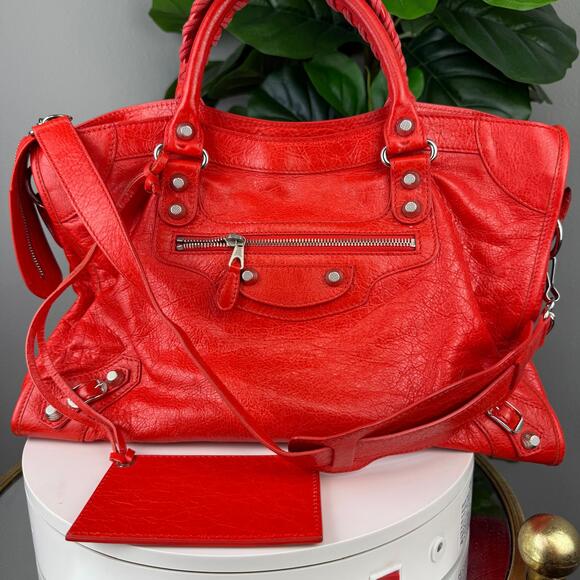 💎✨Authentic Balenciaga Le City Bag Red Retail $2950 - Picture 2 of 8